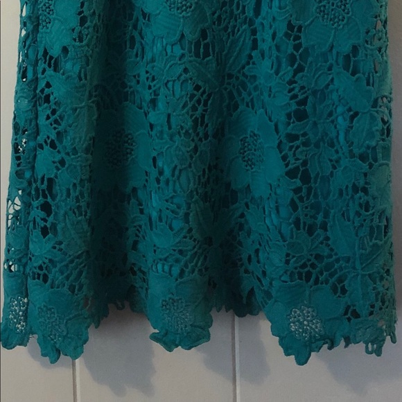 Teal blue knee length dress - Picture 3 of 6